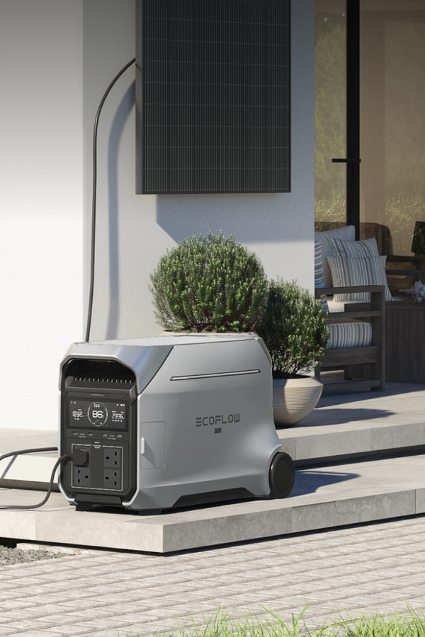 EcoFlow power station with solar panel